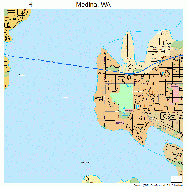 Medina, WA street map