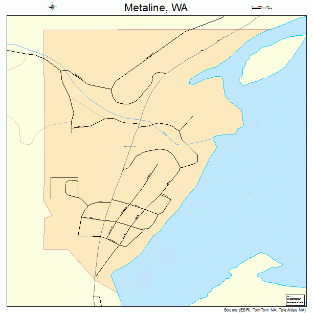 Metaline, WA street map