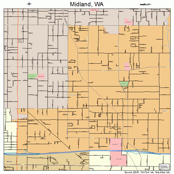 Midland, WA street map