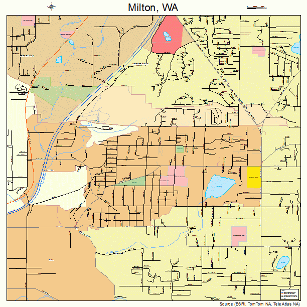 Milton, WA street map