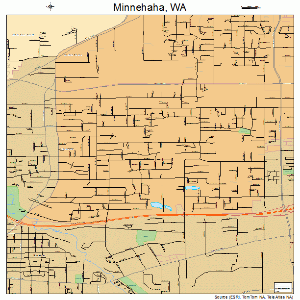 Minnehaha, WA street map