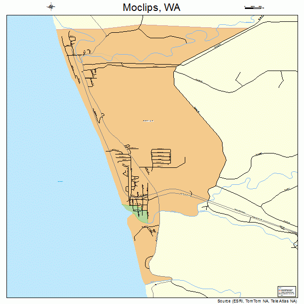 Moclips, WA street map