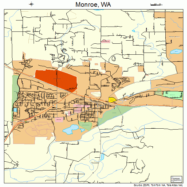 Monroe, WA street map