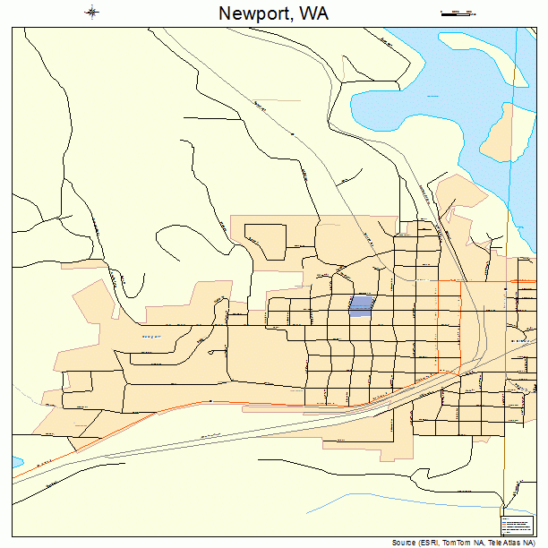 Newport, WA street map