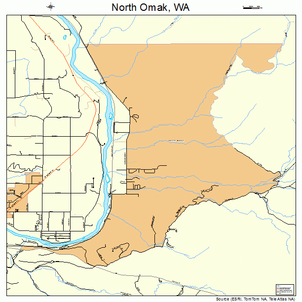 North Omak, WA street map