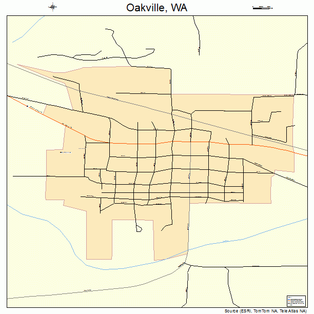 Oakville, WA street map