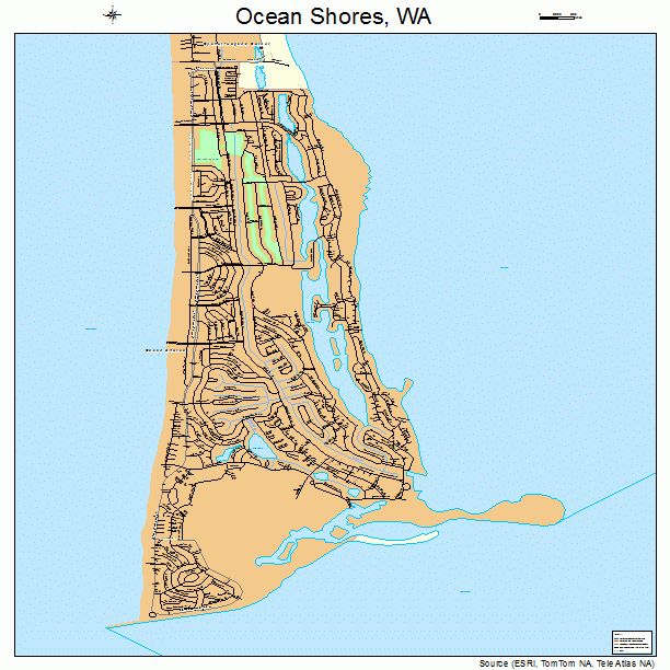 Ocean Shores, WA street map