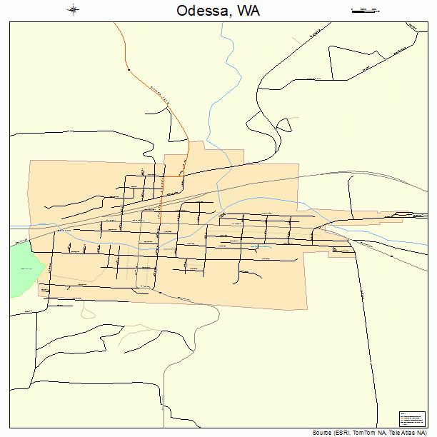 Odessa, WA street map