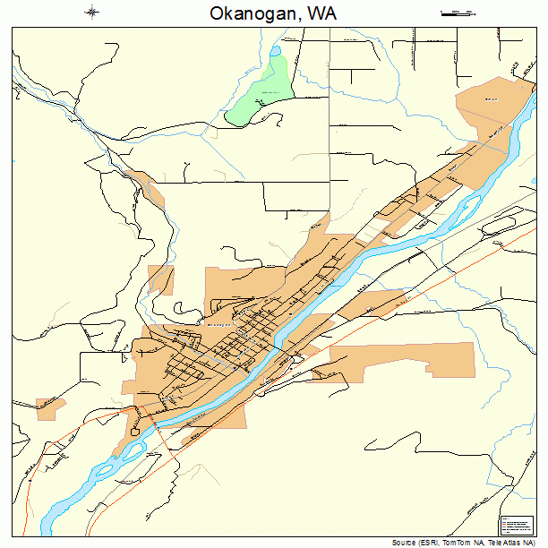 Okanogan, WA street map