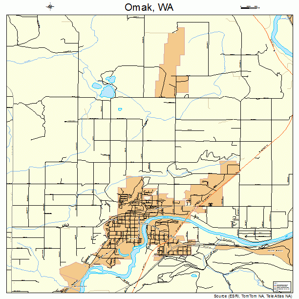 Omak, WA street map