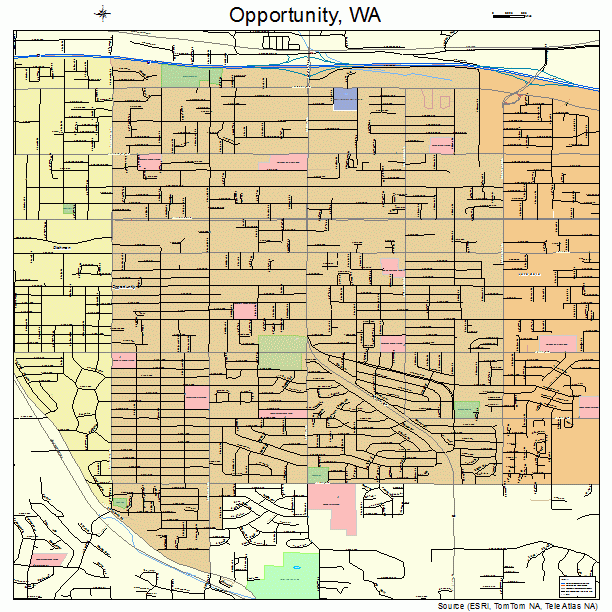 Opportunity, WA street map