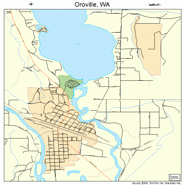 Oroville, WA street map