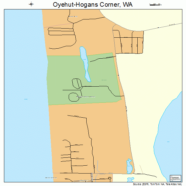 Oyehut-Hogans Corner, WA street map