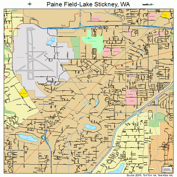 Paine Field-Lake Stickney, WA street map
