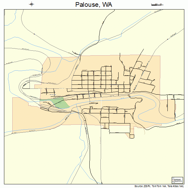 Palouse, WA street map