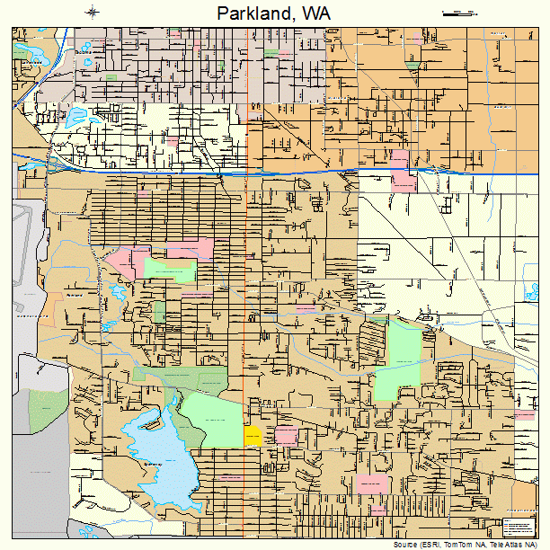 Parkland, WA street map