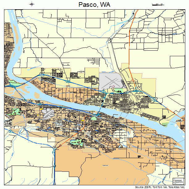 Pasco, WA street map