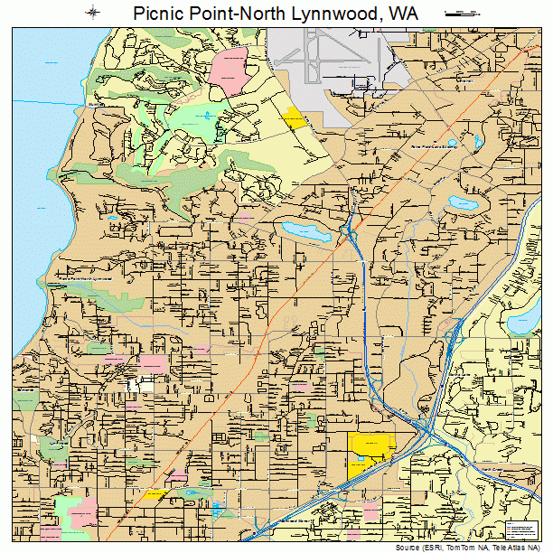 Picnic Point-North Lynnwood, WA street map