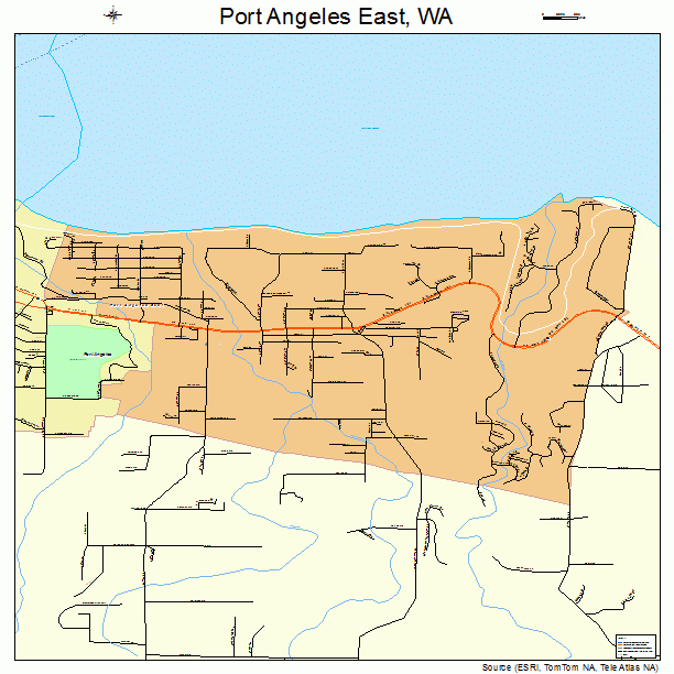 Port Angeles East, WA street map