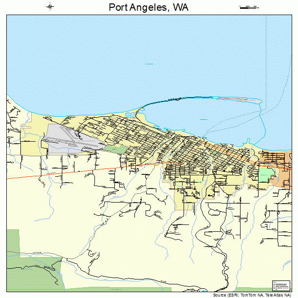 Port Angeles, WA street map