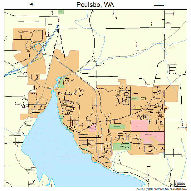 Poulsbo, WA street map