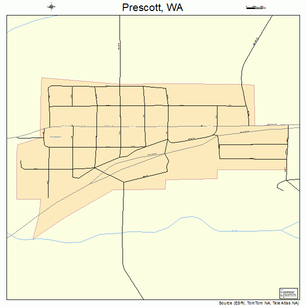Prescott, WA street map