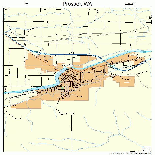 Prosser, WA street map