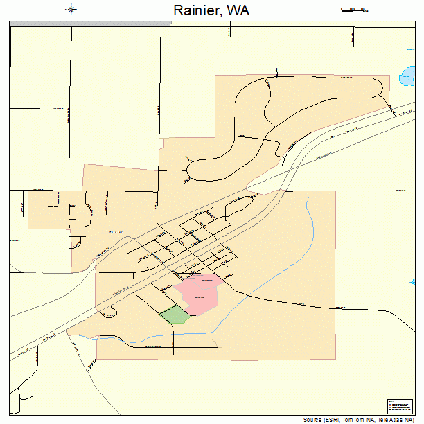 Rainier, WA street map