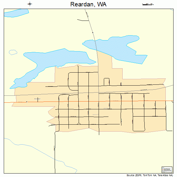 Reardan, WA street map