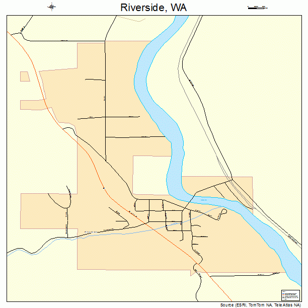 Riverside, WA street map