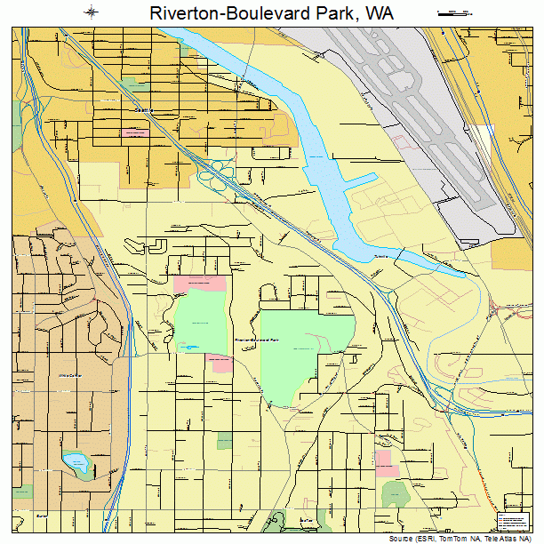 Riverton-Boulevard Park, WA street map