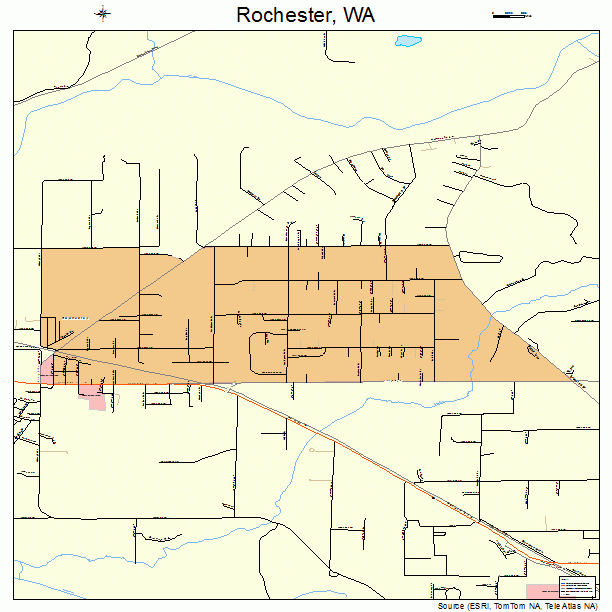 Rochester, WA street map