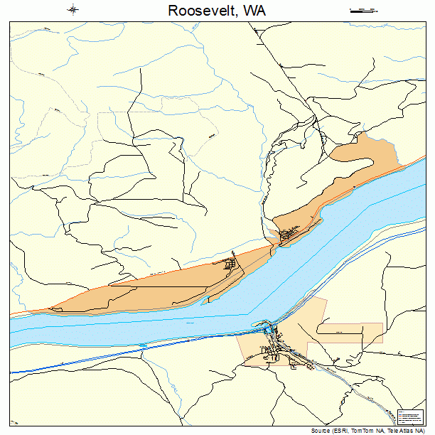 Roosevelt, WA street map