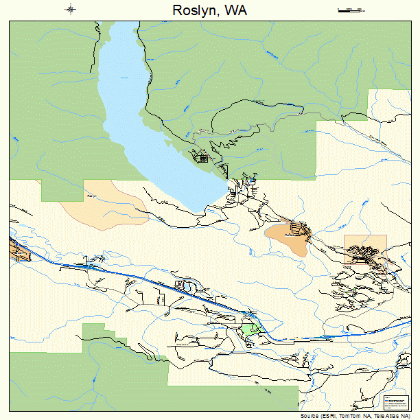 Roslyn, WA street map