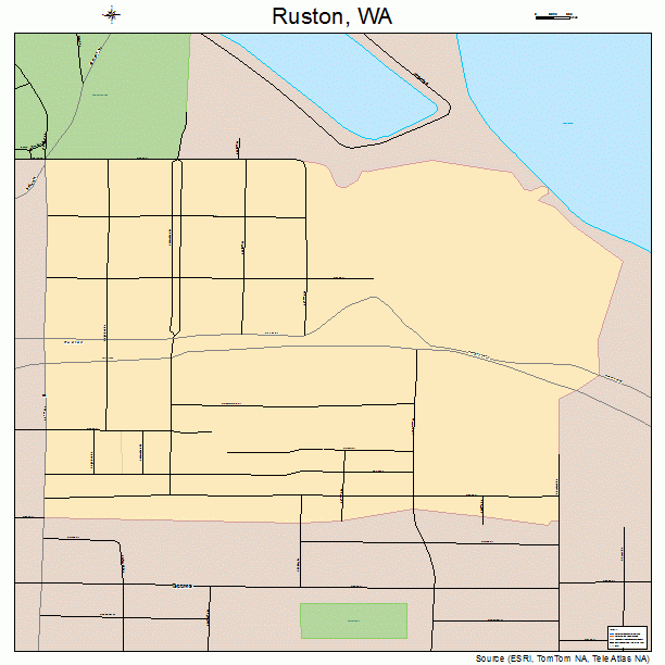 Ruston, WA street map