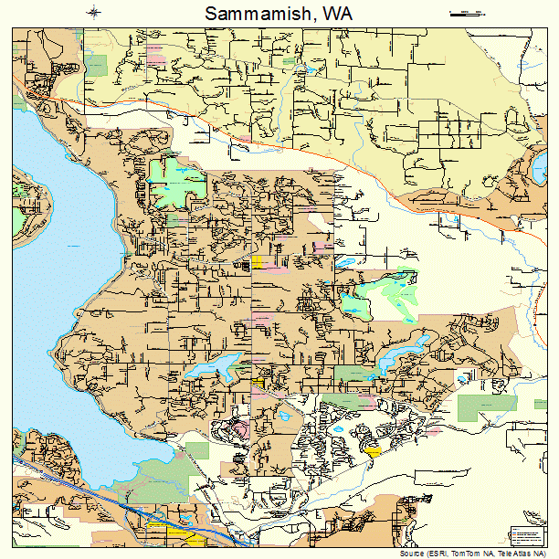 Sammamish, WA street map