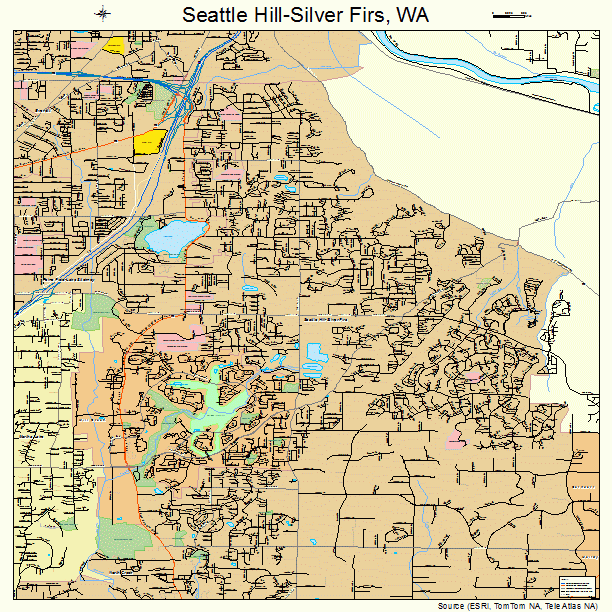 Seattle Hill-Silver Firs, WA street map
