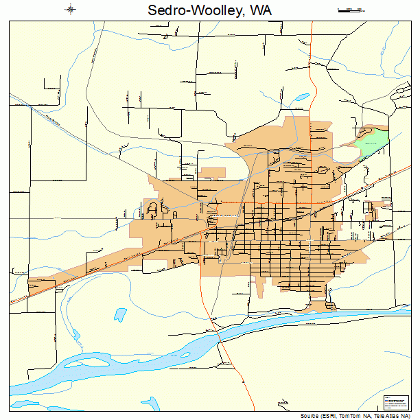 Sedro-Woolley, WA street map