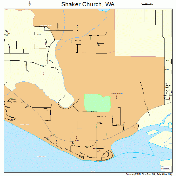 Shaker Church, WA street map