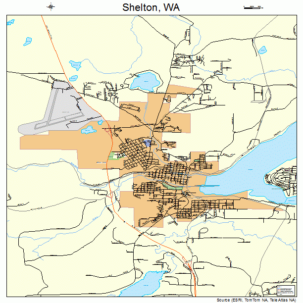 Shelton, WA street map