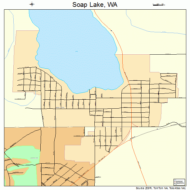Soap Lake, WA street map