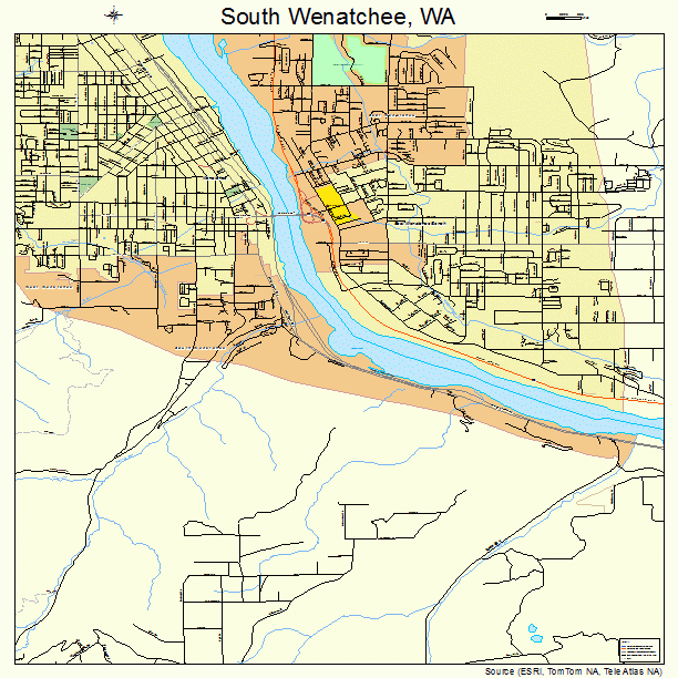 South Wenatchee, WA street map