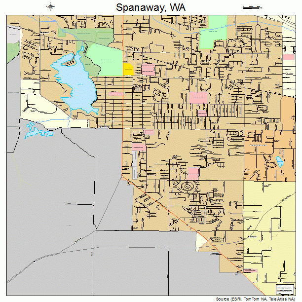 Spanaway, WA street map