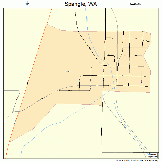 Spangle, WA street map
