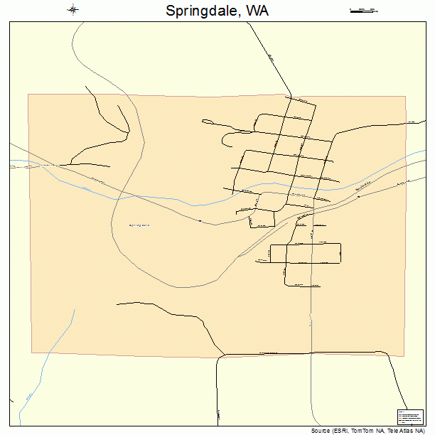 Springdale, WA street map