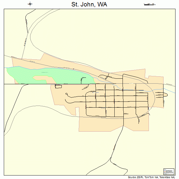 St. John, WA street map