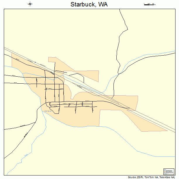 Starbuck, WA street map