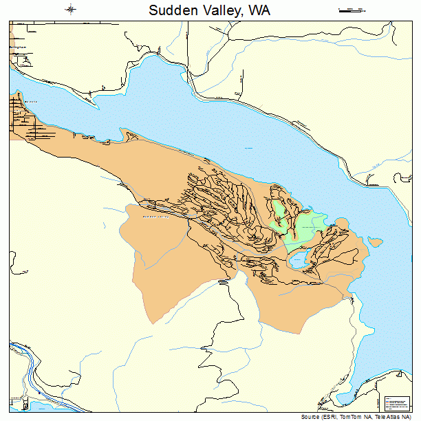 Sudden Valley, WA street map