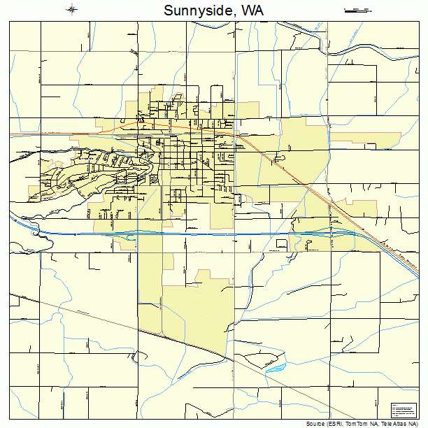 Sunnyside, WA street map