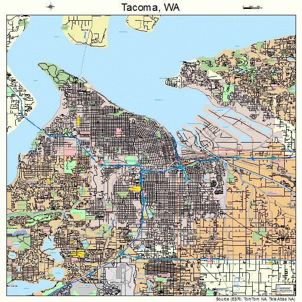 Tacoma, WA street map